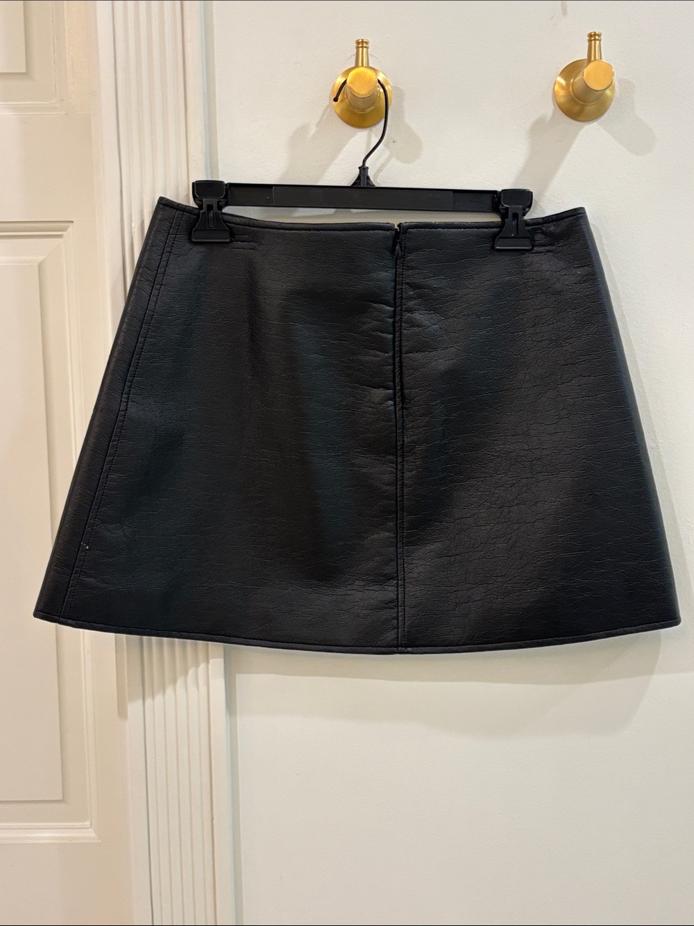 Tuckernuck Black Faux-Leather A-Line Mini Skirt - Picture 5 of 6
